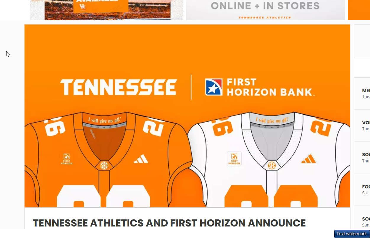 Tennessee Puts a Bank Patch on the Jersey. The REDACTED Loses Its Ever-Living Mind.